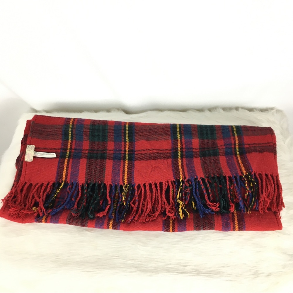 Plaid Scarf 24 x 68 Checked Tartan “FREE PEOPLE”